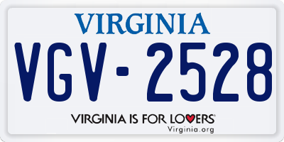 VA license plate VGV2528