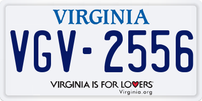 VA license plate VGV2556