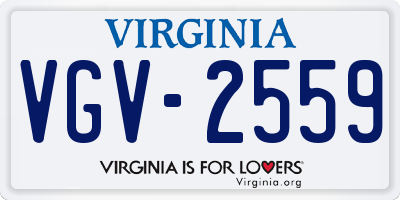 VA license plate VGV2559