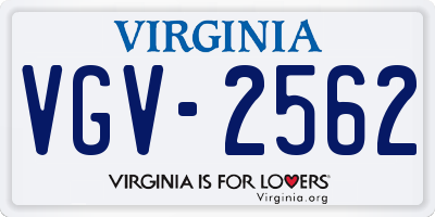 VA license plate VGV2562