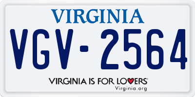 VA license plate VGV2564