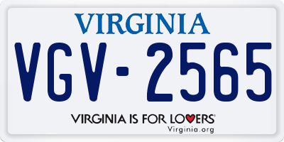 VA license plate VGV2565