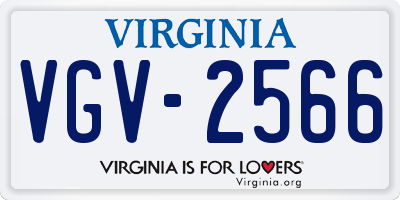VA license plate VGV2566