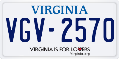 VA license plate VGV2570