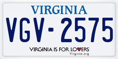 VA license plate VGV2575