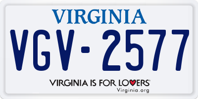 VA license plate VGV2577