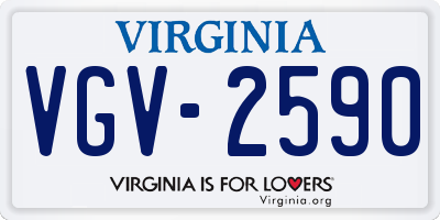 VA license plate VGV2590
