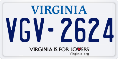 VA license plate VGV2624