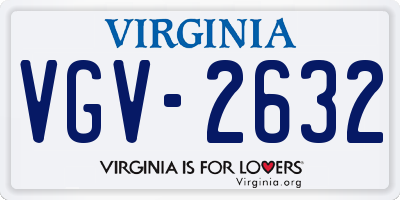 VA license plate VGV2632