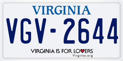 VA license plate VGV2644