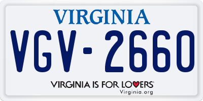 VA license plate VGV2660