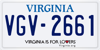 VA license plate VGV2661