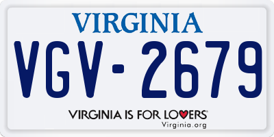 VA license plate VGV2679