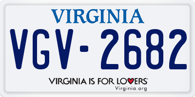 VA license plate VGV2682