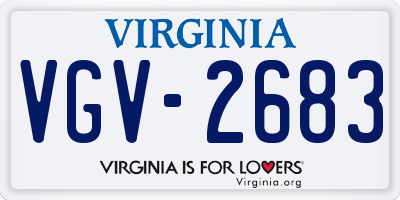 VA license plate VGV2683