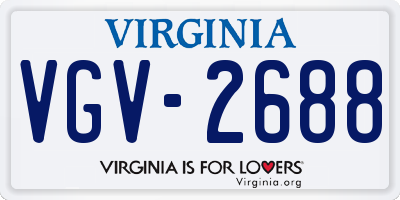 VA license plate VGV2688