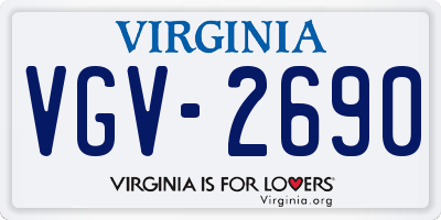VA license plate VGV2690