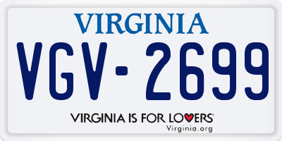 VA license plate VGV2699