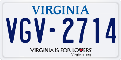 VA license plate VGV2714