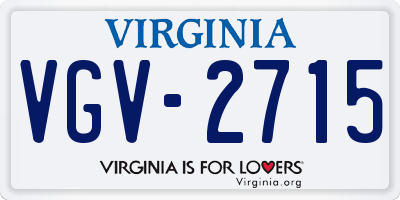 VA license plate VGV2715