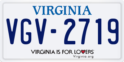 VA license plate VGV2719