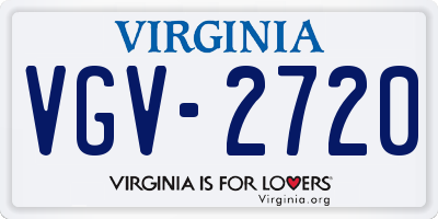 VA license plate VGV2720