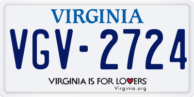 VA license plate VGV2724