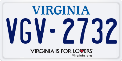 VA license plate VGV2732