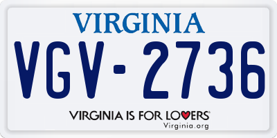 VA license plate VGV2736