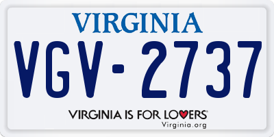 VA license plate VGV2737