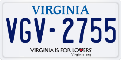 VA license plate VGV2755