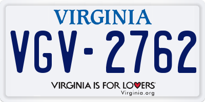 VA license plate VGV2762