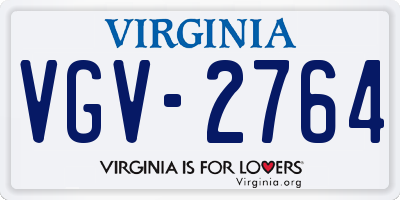 VA license plate VGV2764