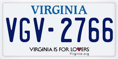 VA license plate VGV2766