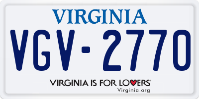 VA license plate VGV2770