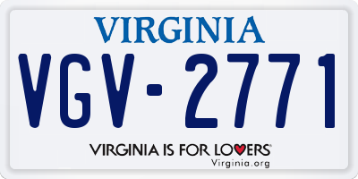 VA license plate VGV2771
