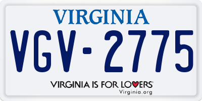 VA license plate VGV2775