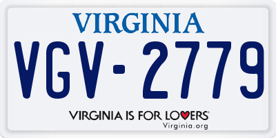 VA license plate VGV2779