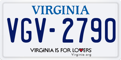 VA license plate VGV2790
