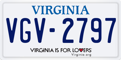 VA license plate VGV2797