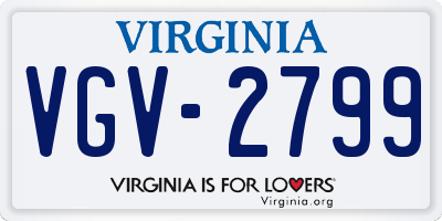 VA license plate VGV2799