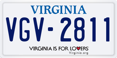 VA license plate VGV2811