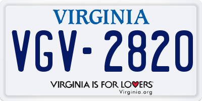 VA license plate VGV2820
