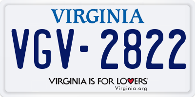 VA license plate VGV2822