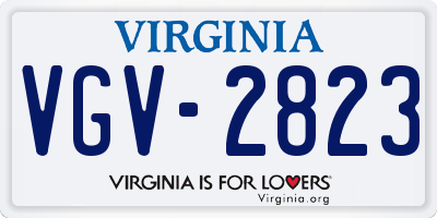 VA license plate VGV2823
