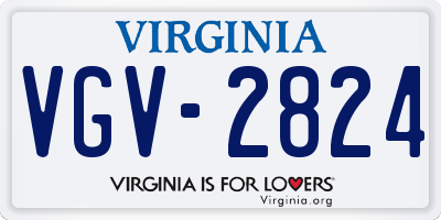VA license plate VGV2824