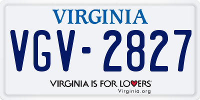 VA license plate VGV2827