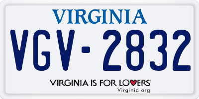 VA license plate VGV2832