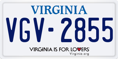 VA license plate VGV2855