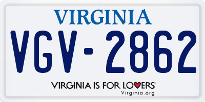 VA license plate VGV2862